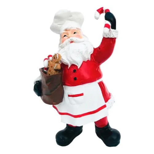 Enfeite Natalino Do Papai Noel De Resina Premium De 22cm - Cor: 01