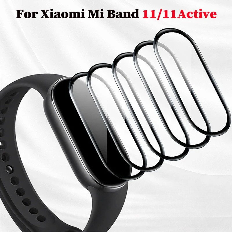 Protetor De Tela Para Xiaomi Mi Band 11/11Active 3D Curvado Ultra-HD Cobertura Completa Acessórios De Película Protetora