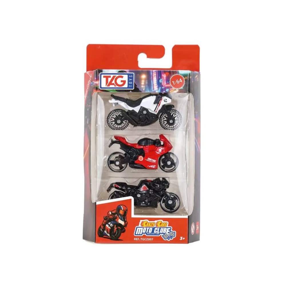 Moto Ferro Colecionavel C/3 Tgcz007 Tag Toys