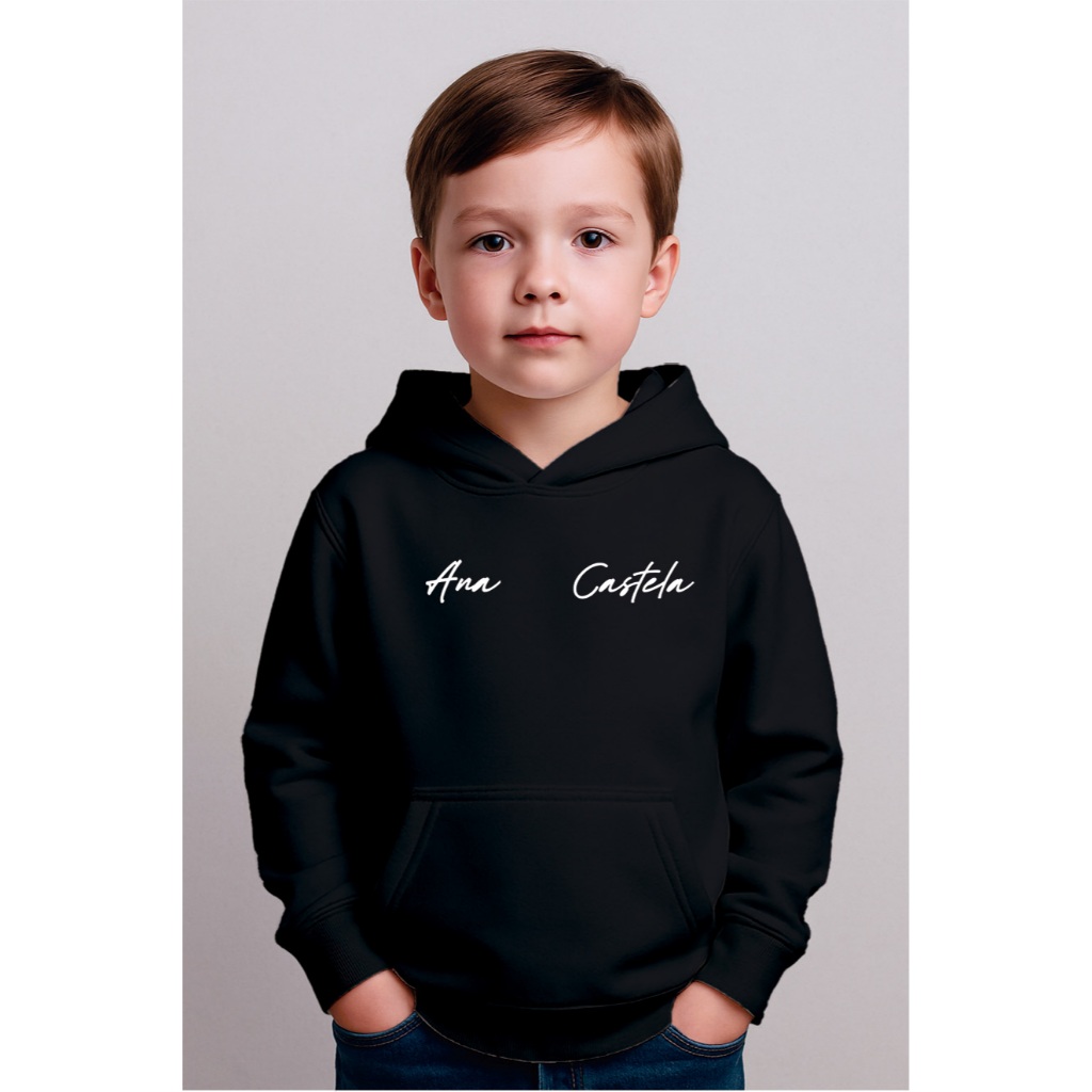 Blusa de Frio Infantil Ana Castela Cantora de Sertanejo Moletom com capuz modelo Canguru para sair