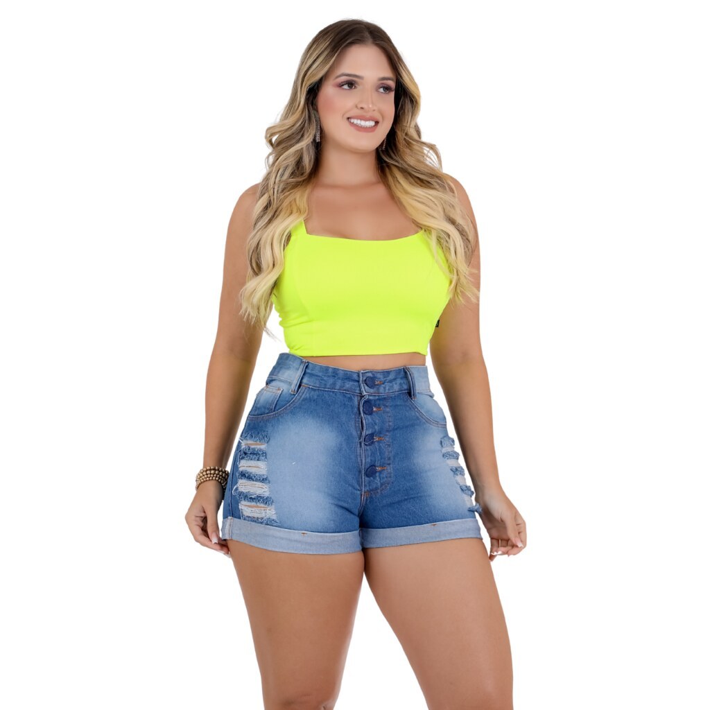 Short Jeans Feminino Curto Detonado,Moda Dinâmica