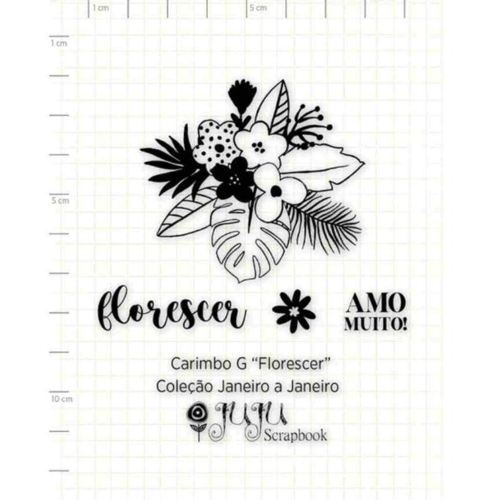 Carimbo G Florescer - Coleção Janeiro a Janeiro - Juju Scrapbook
