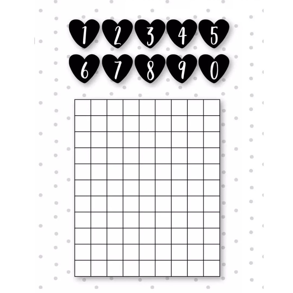 Carimbo Silicone S/Base XG Numeral - Juju Scrapbook