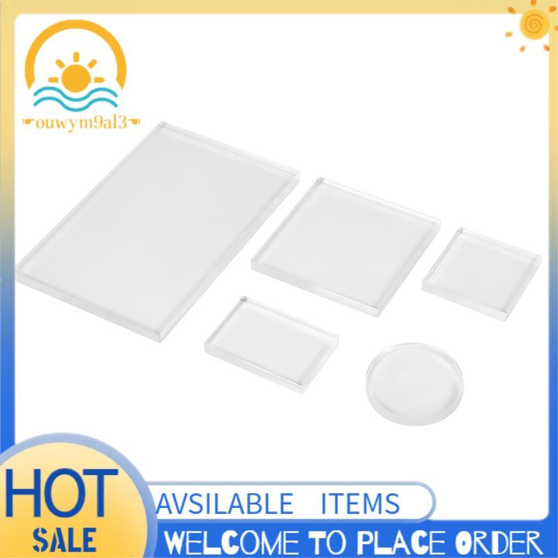 5Pc Conjunto De Bloco Acrílico De Carimbo Claro Para Almofada Transparente DIY Scrapbooking Display Riser Stands