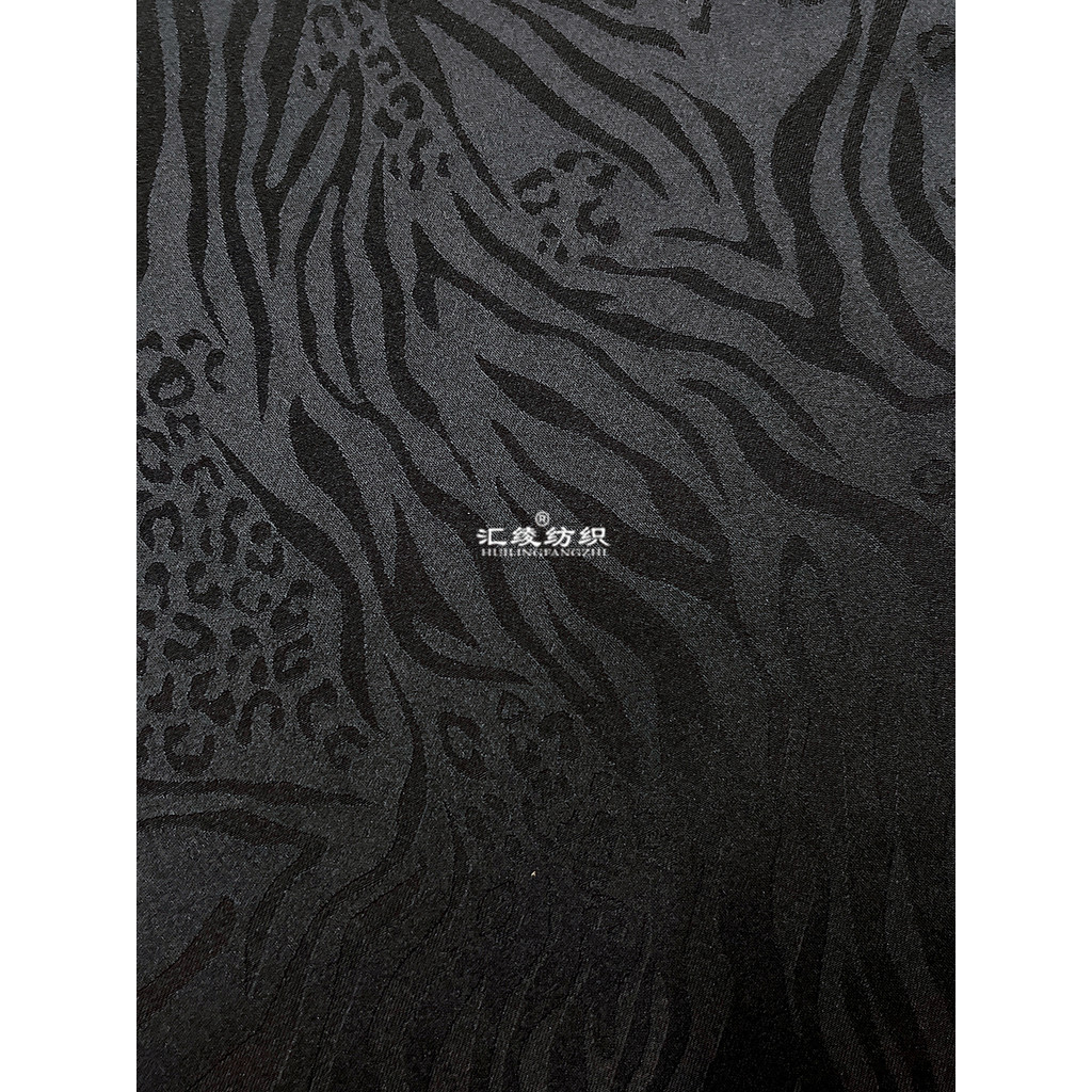 Dupla face leopardo impressão Jacquard imitação acetato tecido de cetim verão camisa fina vestido roupas Designer tecido