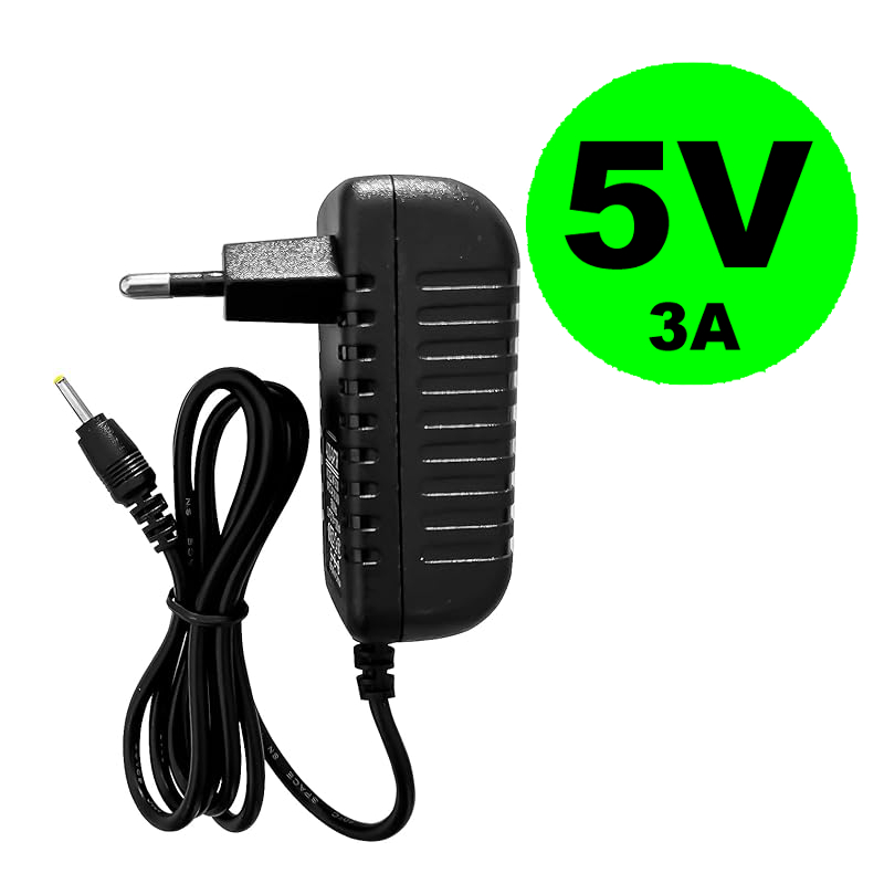 Carregador Fonte Pino Fino 2.5 Mm - 5V 3A - Roteador, Dvd Portatil, Tablet, Modem, Gps