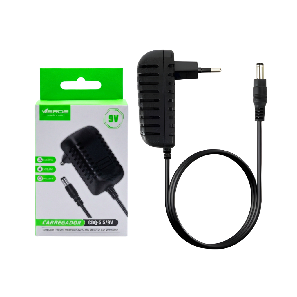Fonte 9V 3A Plug 5.5Mm X 2.5Mm Para Roteador Dvd Portátil pino p4