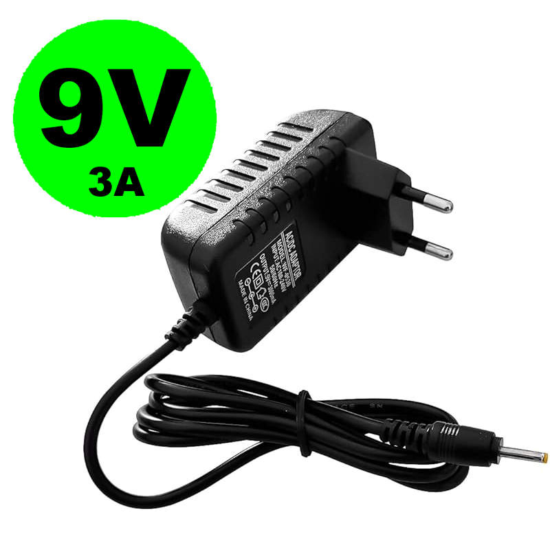 Carregador Fonte Pino Fino 2.5 Mm - 9V 3A - Roteador, Dvd Portatil, Tablet, Modem, Gps