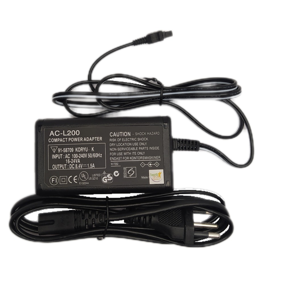 * Fonte Carregador Ac-l200 Compativel com Sony Cyber-shot And Handycam Dsc-hx1 Dschx1 Dcr-dvd103 Dcrdvd103 Dcr-dvd105