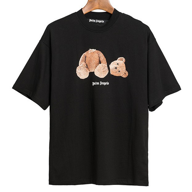 2024 Novas Palm angels Camuflar Melhor qualidade respirável Camiseta De Manga Curta