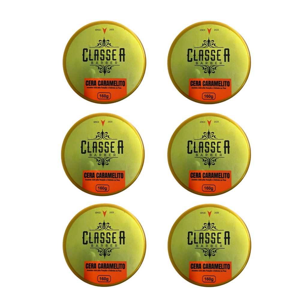 kit com 6 cera caramelito classe a160g