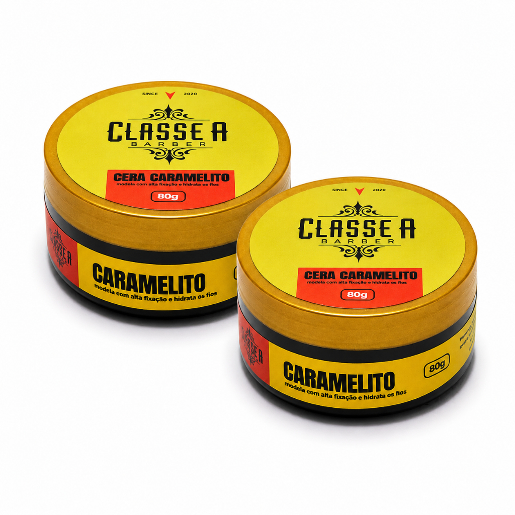 Kit Cera Pasta Modeladora Caramelito Classe A Com 2 Unidades Que Controla Fios Rebeldes E Reduz Frizz