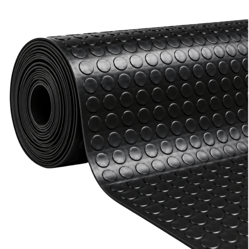 Piso Moeda Antiderrapante 1,30 x 1,00m Borracha Emborrachado Preto Oficina Academia Garagem Rampa