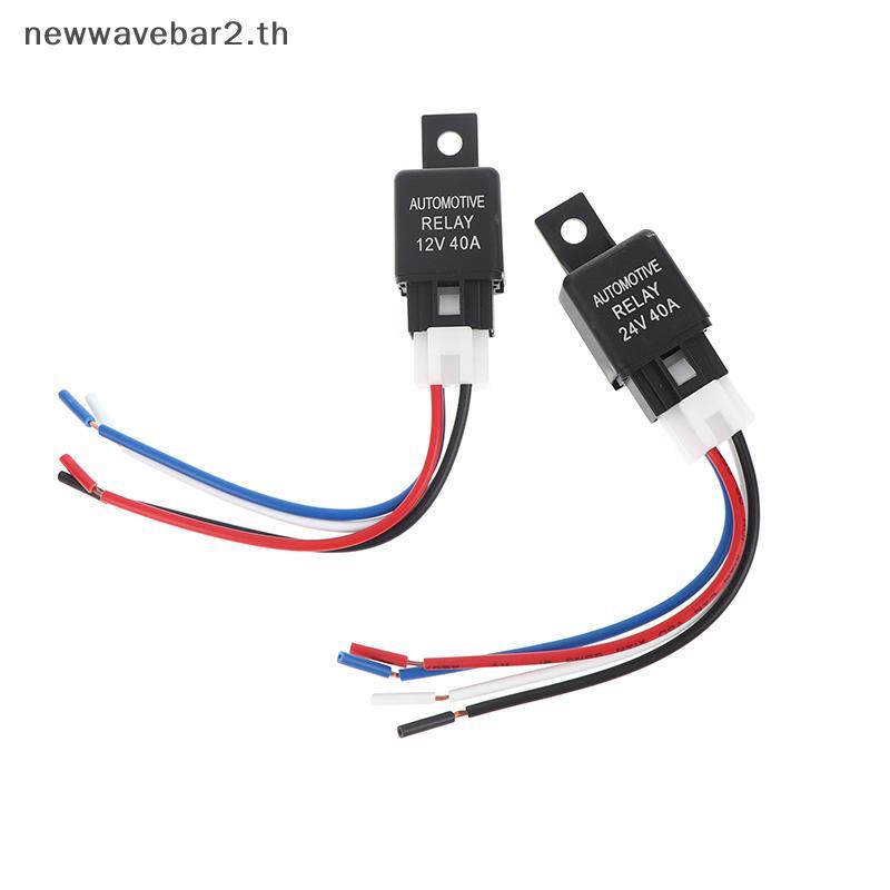 waveba Relé De Carro 12V 24V 40A 4 Pinos SPST Resistente Para Chicote De Luz Estroboscópica LED Tru Motocicleta Alto Des