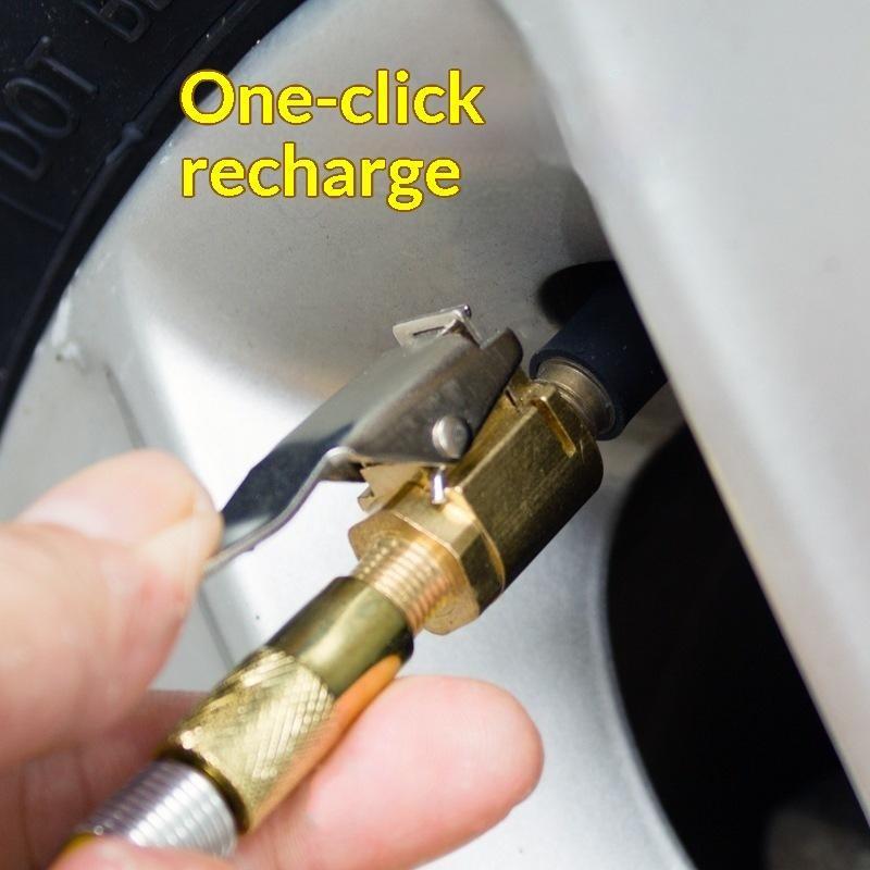 Universal Latão Loing Pneu Ar Chu Clipe Adaptador Resistente À Corrosão Qui Inflação Para Carro Tru Bicicleta
