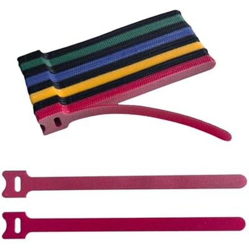 80 PCS 6 Inches Multi-Colour Reusable Cable Ties Cord Straps Multi-Purpose Wire Ties Cord Wrap Hook and Loop Organizer C
