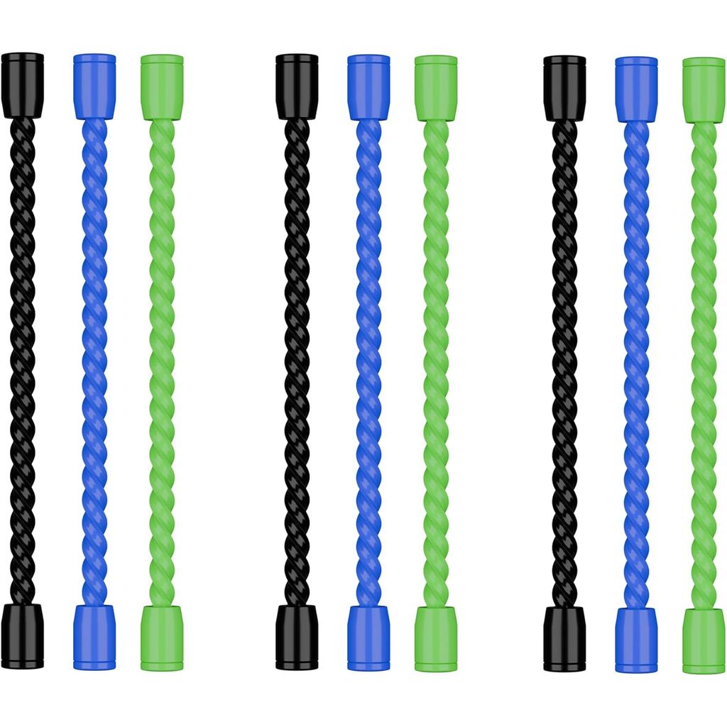 9PCS 4-Inch Silicone Cable Ties, Bendable Rubber Twist Ties, Reusable Twist Ties for Cords, Cable Zip for Organizin