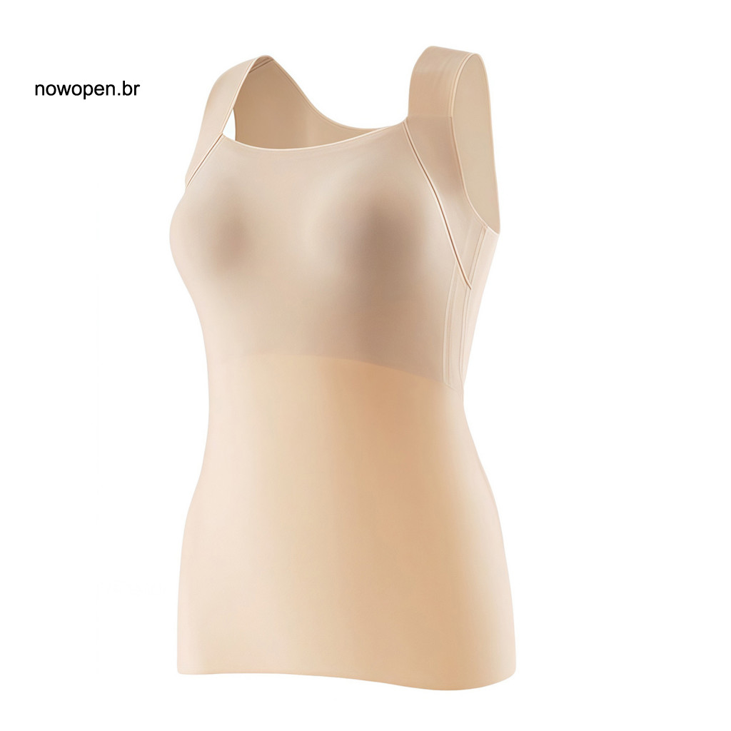 Fall Winter Top Women Tank Women’s Slim Fit with Built-in Bra Padded Square Neck Shirt Comfortable Layering Vest for S