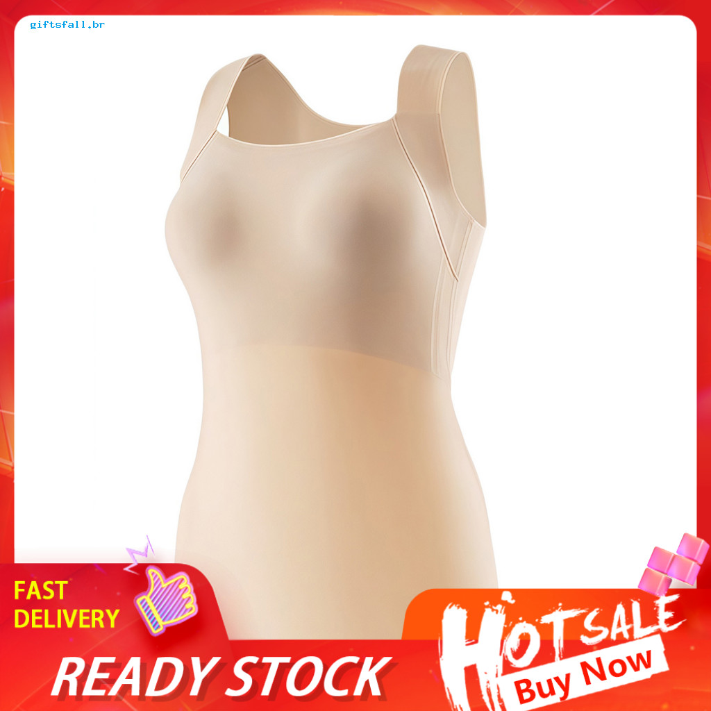 Women Tank Top Square Neck Women’s Slim Fit with Built-in Bra Padded Shirt Comfortable Layering Vest for Fall Winter S