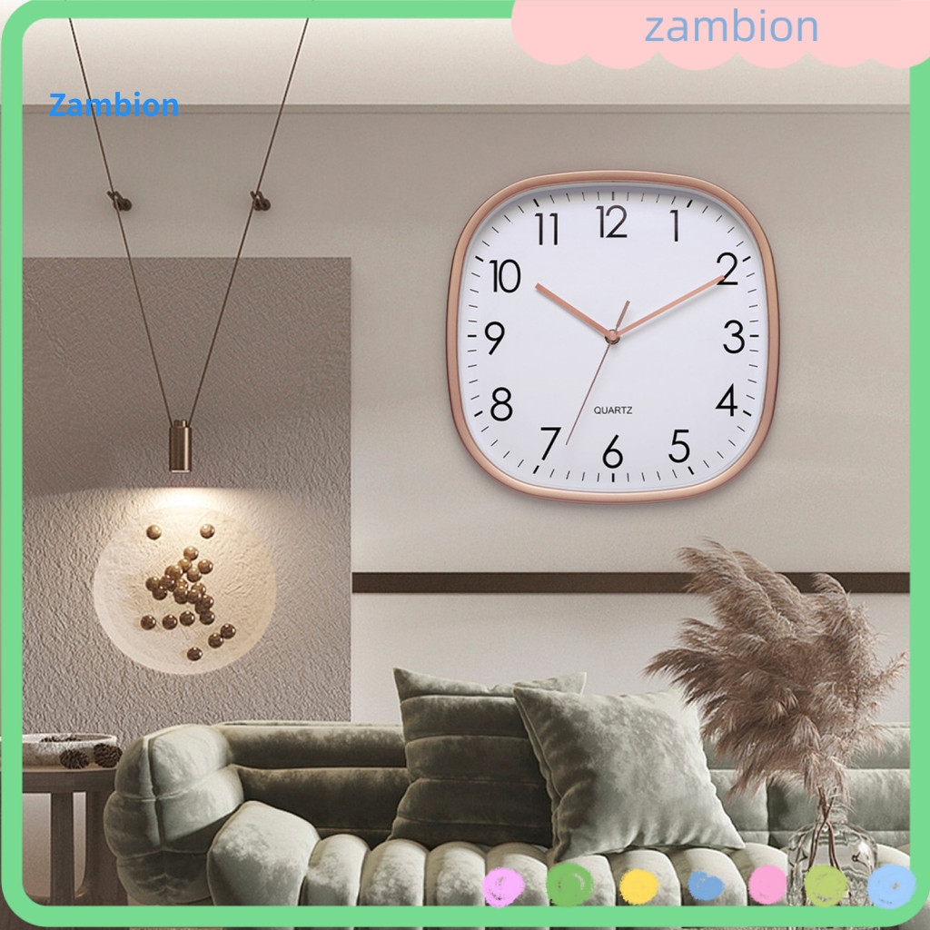 Energy-saving Battery-powered Wall Clock Silent Square Non-ticking Quartz Movement High Accuracy Print Battery Operated