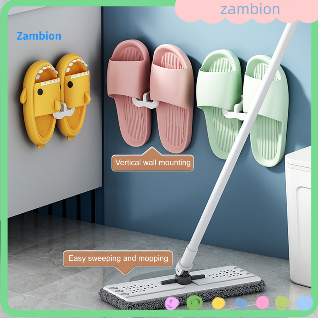 Bathroom Slipper Rack Wall-mounted Shoe 4 Pcs U-shaped Organizer Strong Load-bearing Easy to Install Space-saving Storag