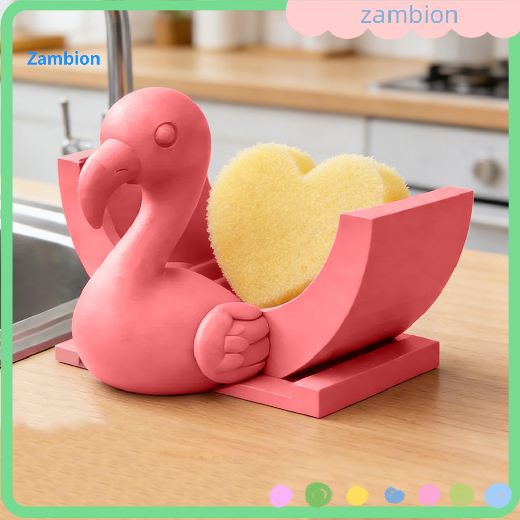 Sponge Drain Rack 3d Bird Shape Hanging Holder with Open Drainage – Upright Dry Kitchen Organizer Space-saving Quick-d