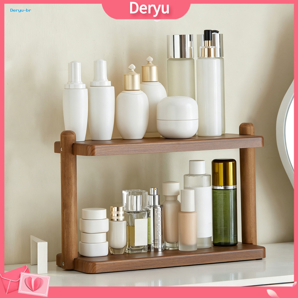 Desktop Storage Rack for Mugs Vertical Cup Organizer for Kitchen 2-tier Wooden Space-saving with Strong Load Capacity fo