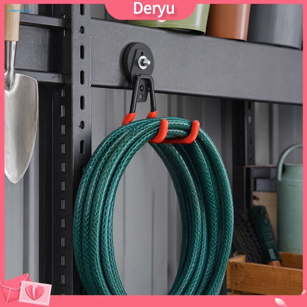 Magnetic Broom Holder Hanging Hook Heavy Duty Garage Rubber Coated Utility with Curved Anti-slip Design Space-saving Org