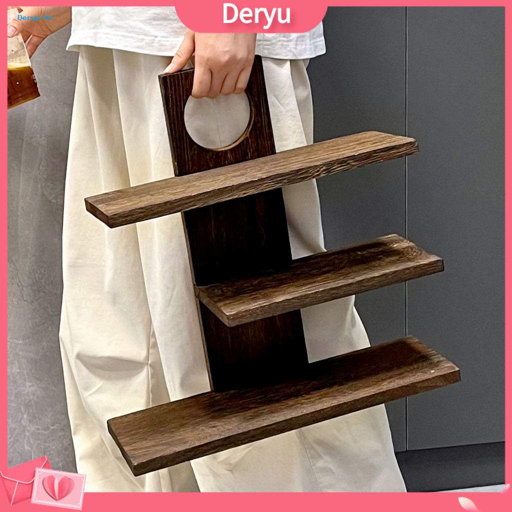 Multi Layer Cup Storage Coffee Mug Organizer Stand Three Layers Wooden Rack – Durable Space-saving Countertop for Kitc