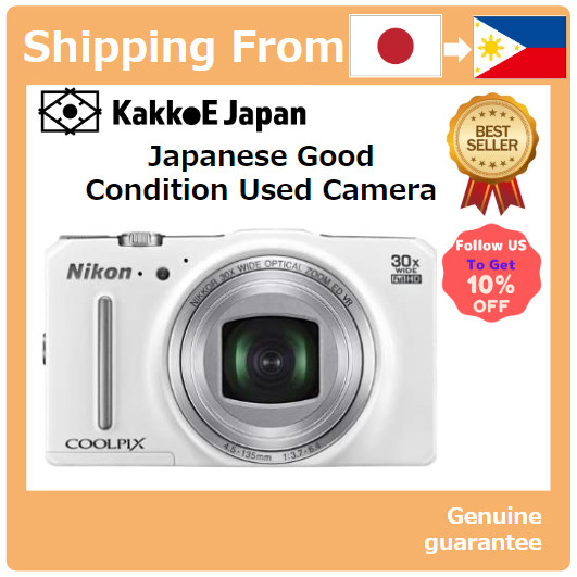 Câmera Digital Nikon S9700 Pre-loved Japonesa Usada - Zoom Óptico 30x, 16.05 Milhões de Pixels, Cor Elegante Branca S9700WH - Câmera Compacta de Alta Qualidade e Desempenho para Fotos e Vídeos Incríveis, Perfeita para Viagens e Uso Diário.