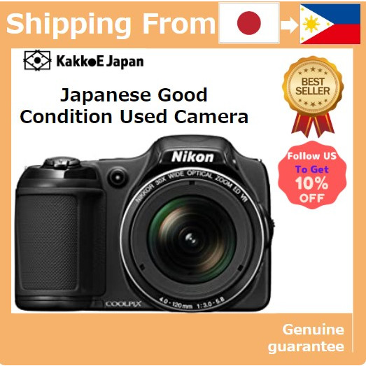 Câmera Digital Nikon COOLPIX L820 Pre-loved (Usada Japão) com Zoom Óptico 30x, 30 Optical, 16.05 Milhões de Pixels Efetivos, Cor Preta L820BK - Câmera Fotográfica Digital Compacta de Alta Qualidade e Desempenho para Fotos e Vídeos Incríveis