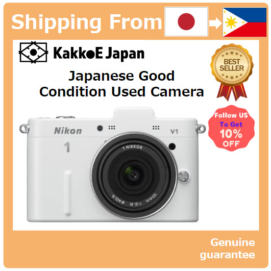 Câmera Mirrorless SLR Nikon 1 V1 ULK WH [Usada Japão] Pré-amada com Lente Fina NIKKOR Kit Completo N1 V1ULK WH - Câmera Digital Compacta de Alta Qualidade e Desempenho para Fotografia e Vídeo, Perfeita para Entusiastas e Profissionais.
