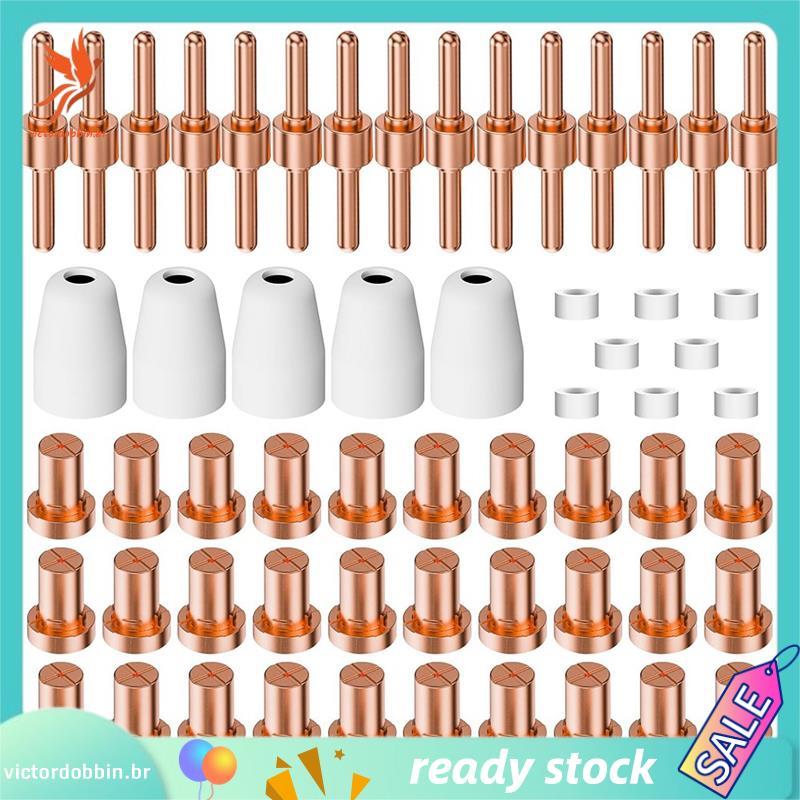 [victordobbin.br] 60 Pcs PT31 Consumíveis Para Cortador De Plasma , Bicos De Desempenho De Corte De Alta Qualidade , Ele