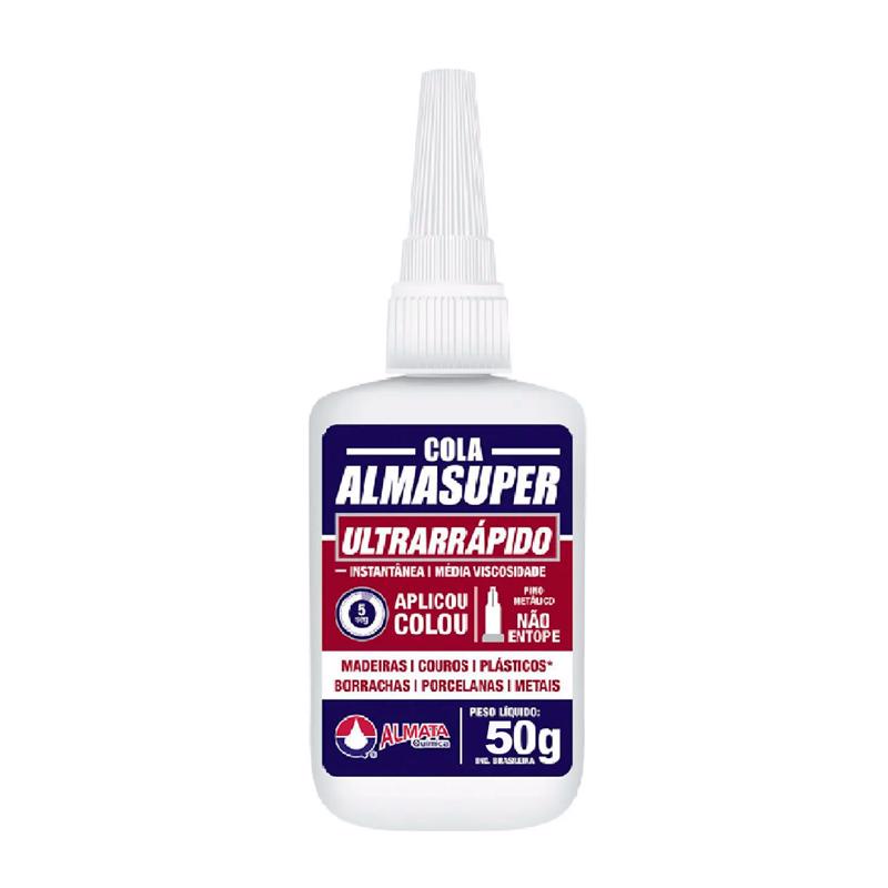 Adesivo Cola Rápido Instantânea Ultrarrápido Alta Qualidade - Desempenho 50g Aplicou Colou