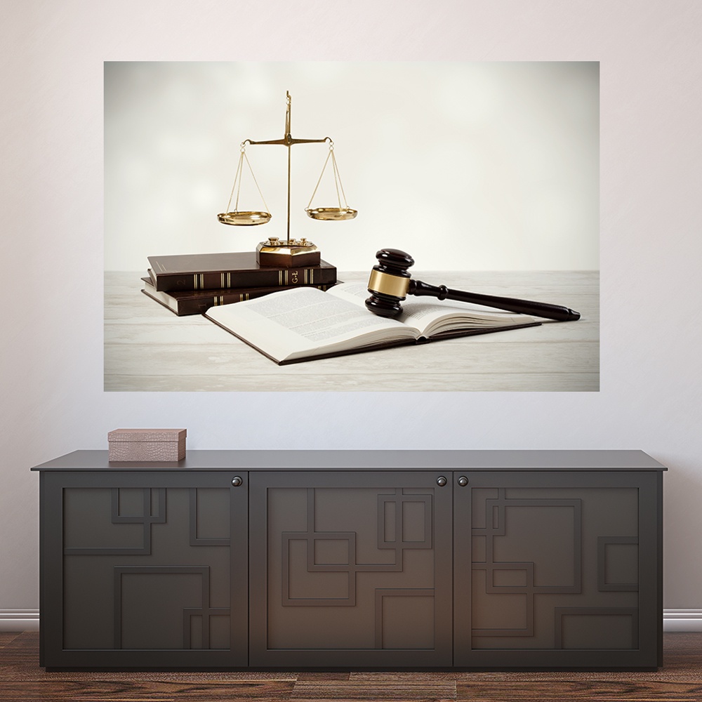 Painel Adesivo Decorativo de Parede Direito Advogado Advogada Advocacia Profissões Sala Escritório  - 777pn