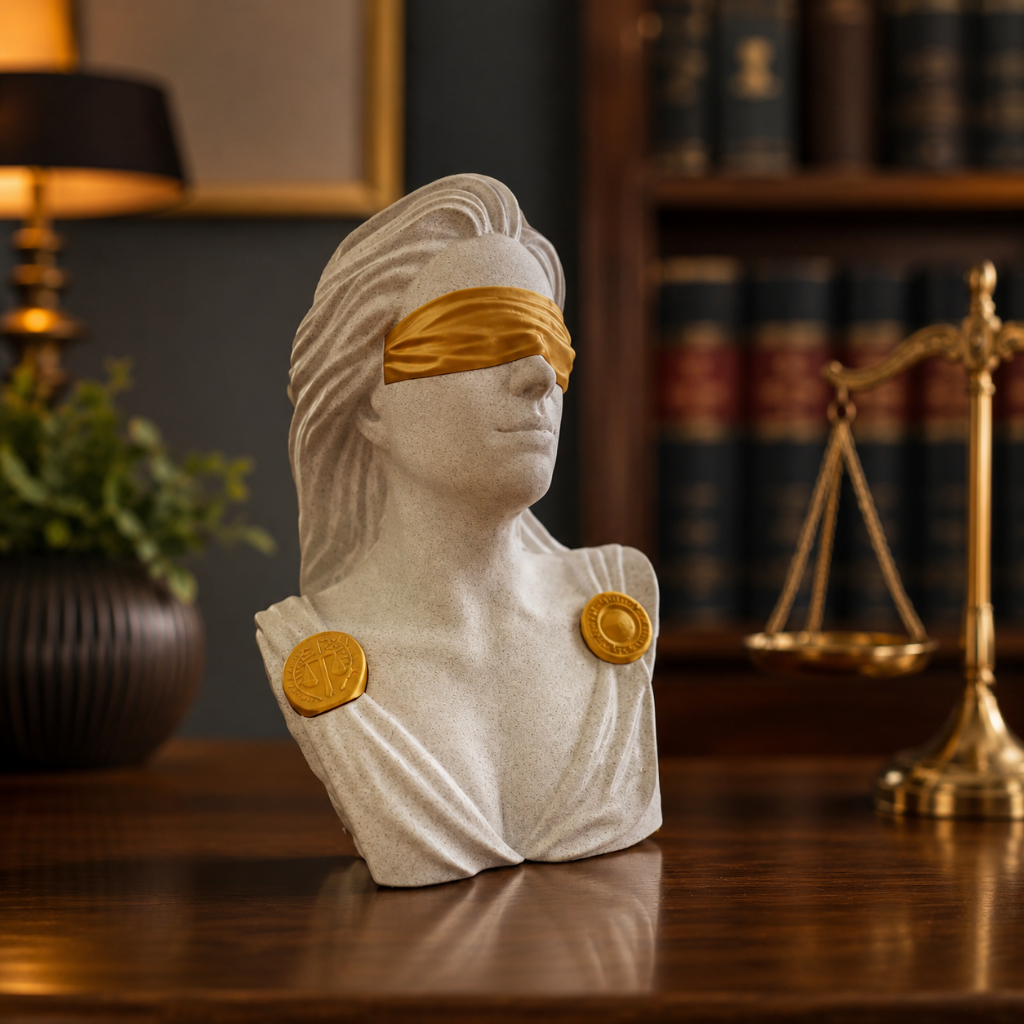 Deusa Da Justiça Themis Dama Advocacia Estátua Decoração Escritório Direito Advogado 20 cm