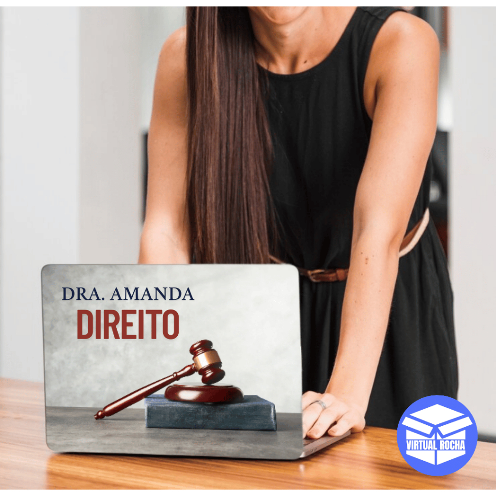Adesivo Para Notebook Tablet Advocacia Advogado Seu Nome Escritório