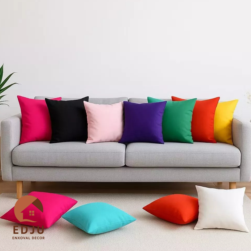 Capas de Almofada 45x45 Malha Lisa com Zíper Toque Macio e Ajuste Perfeito