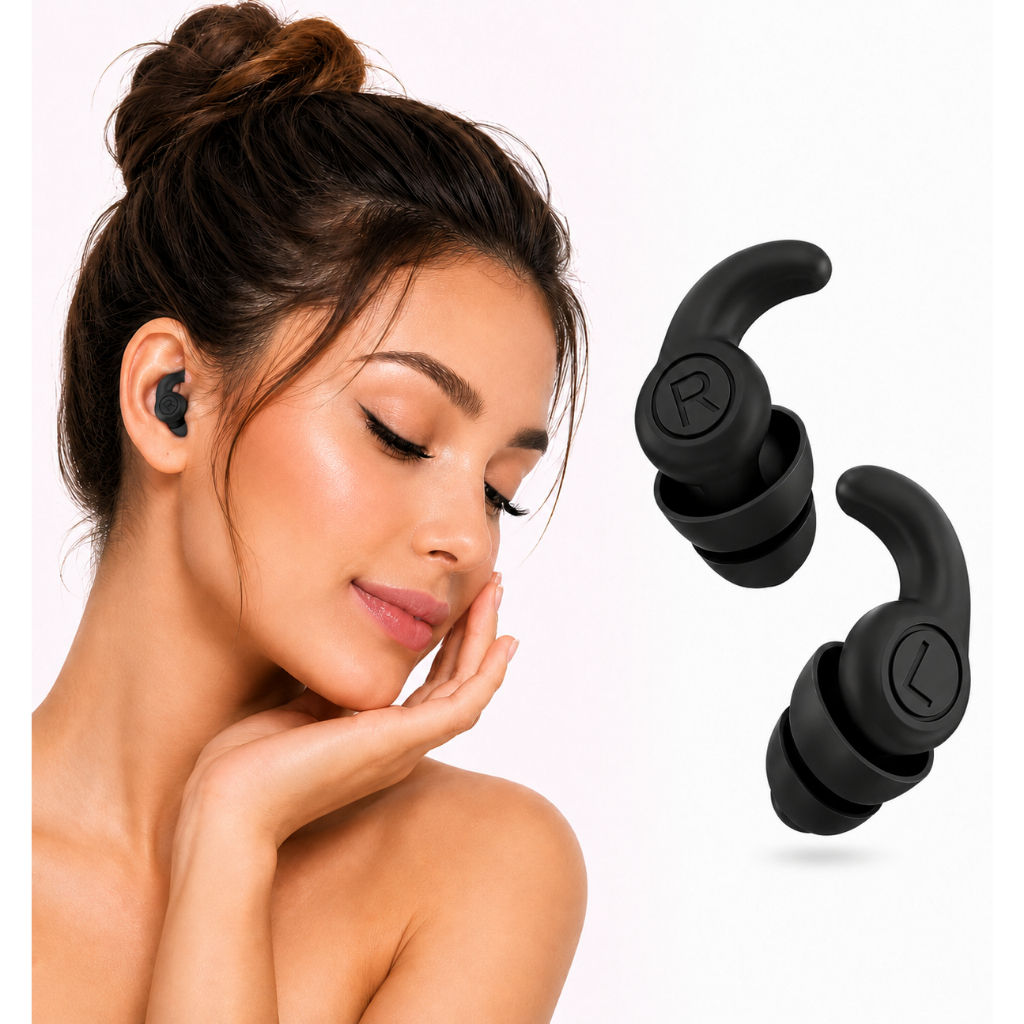 Protetor Auricular Silicone Ajuste Perfeito Confortável Redução Ruídos Design Ergonômico Material Macio 1, 2 ou 4 Pares