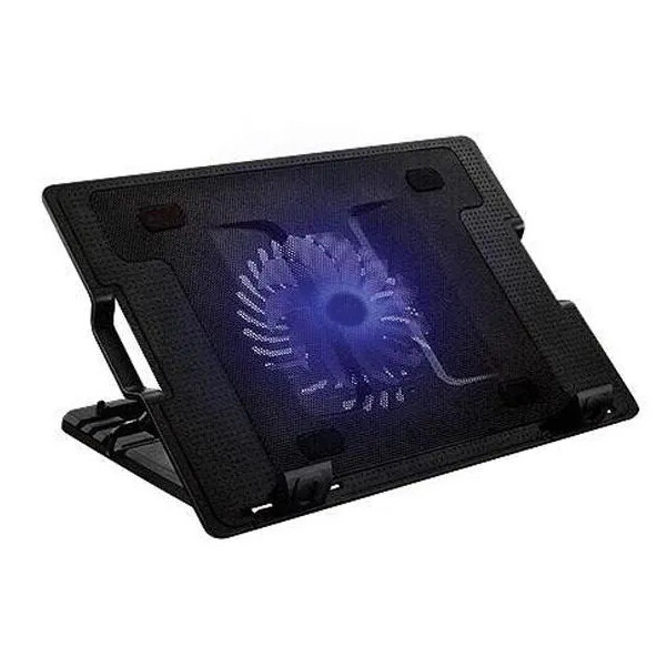 Suporte Base Cooler Para Notebook Led Azul Com 4 Níveis de Altura Vertical Original Multilaser