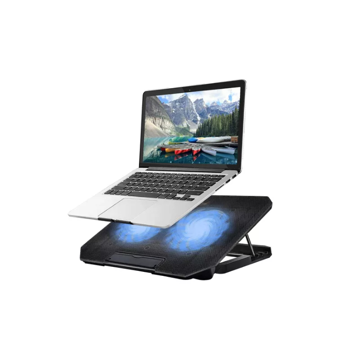 Suporte De Notebook Com Cooler E Vertical 2 Fans Silencioso Ate 17 Plegados Bmax BM763