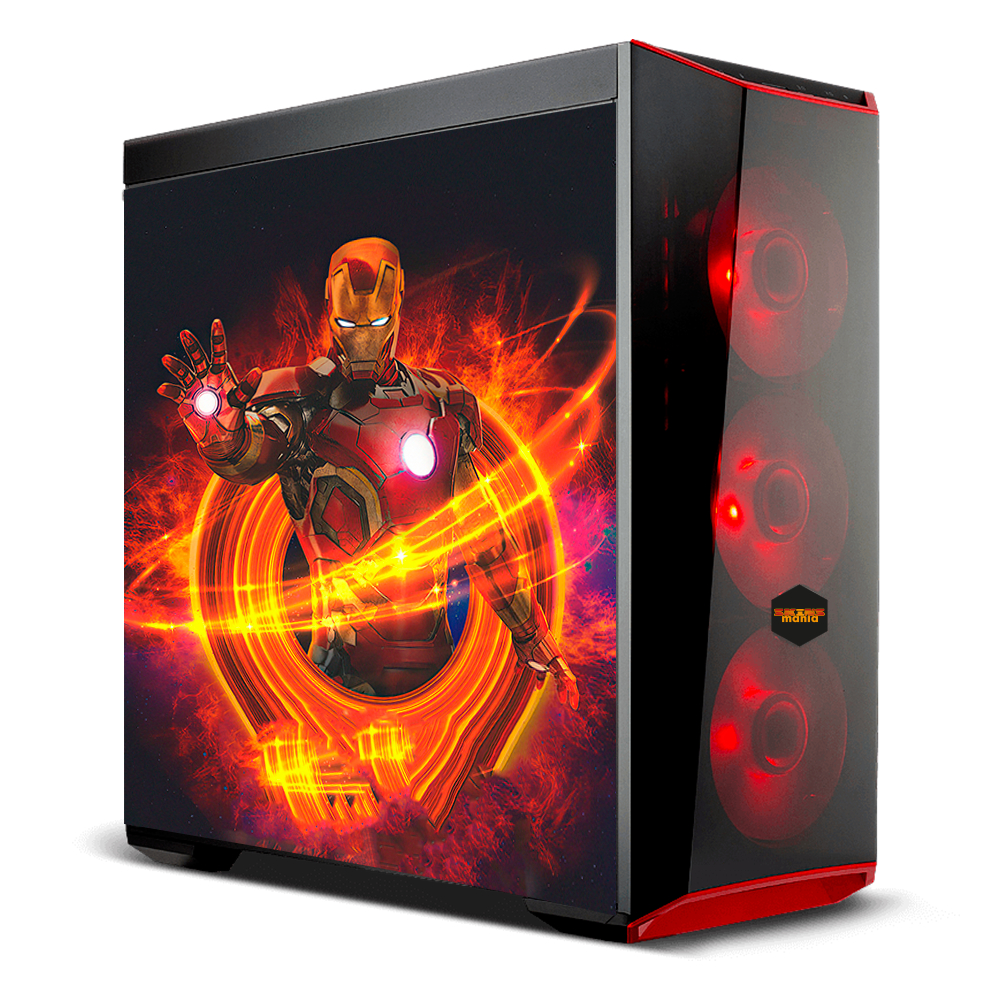 Adesivo Skin Pelicula Gabinete Computador Homem de Ferro [ 69 ] Vingadores Herois Iron Man Filme