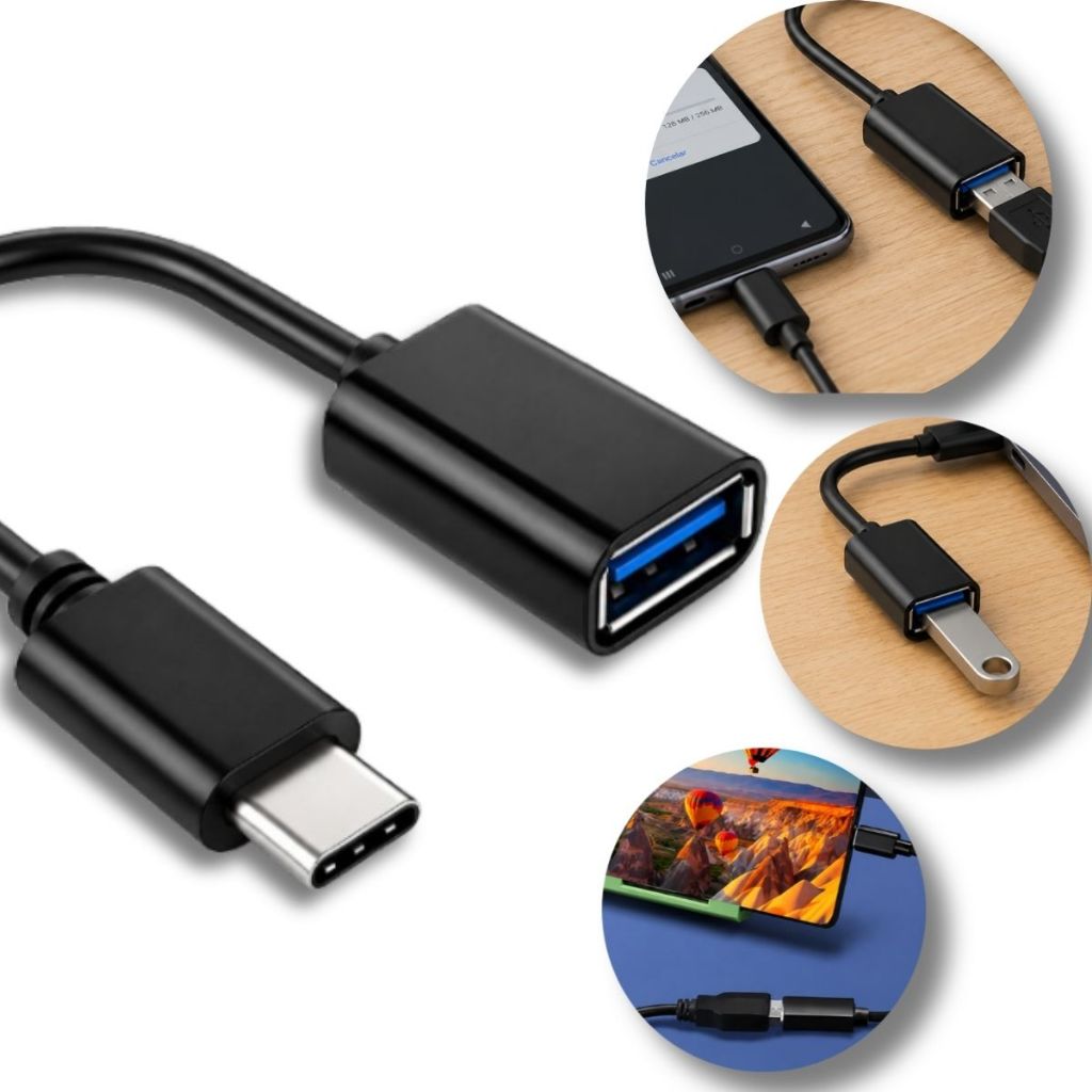Adaptador Tipo C P/ Pendrive USB Conexão Rápida Transferência Dados