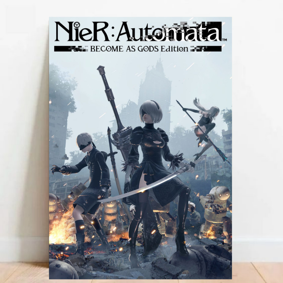 Quadro Placa decorativa Geek Gamer NieR:Automata ação video games Arte Poster A2 07