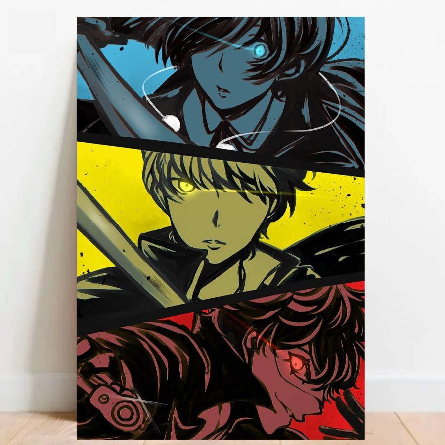 Quadro Placa decorativa Geek Gamer Persona 5 ação video games Arte Poster A2 011