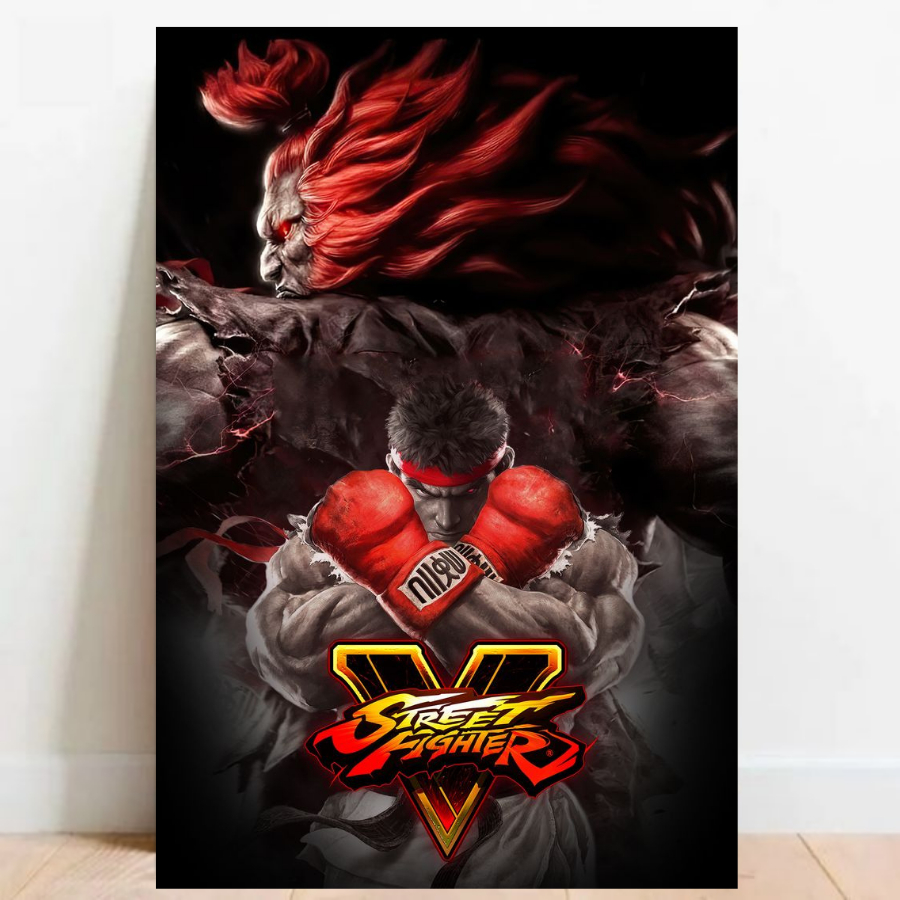 Quadro Placa decorativa Geek Gamer Street Fighter video games Arte Poster A2 013