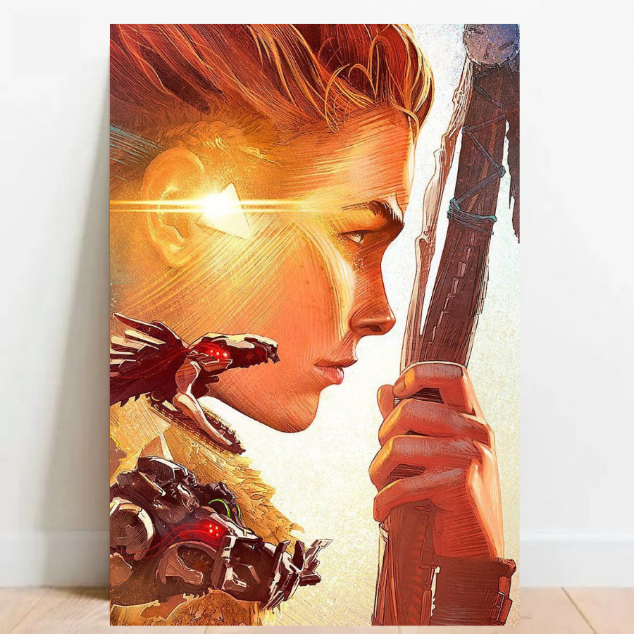 Quadro Placa decorativa Geek Gamer Horizon zero dawn Arte Poster A2 013