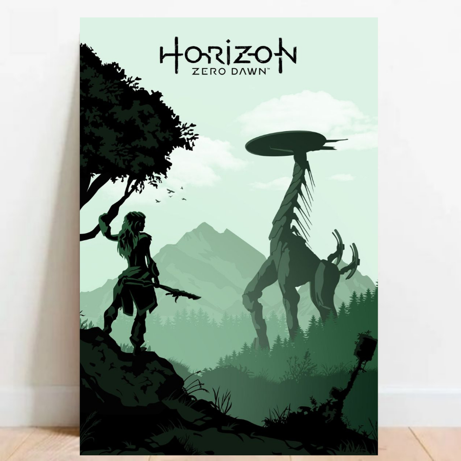 Quadro Placa decorativa Geek Gamer Horizon zero dawn Arte Poster A2 05
