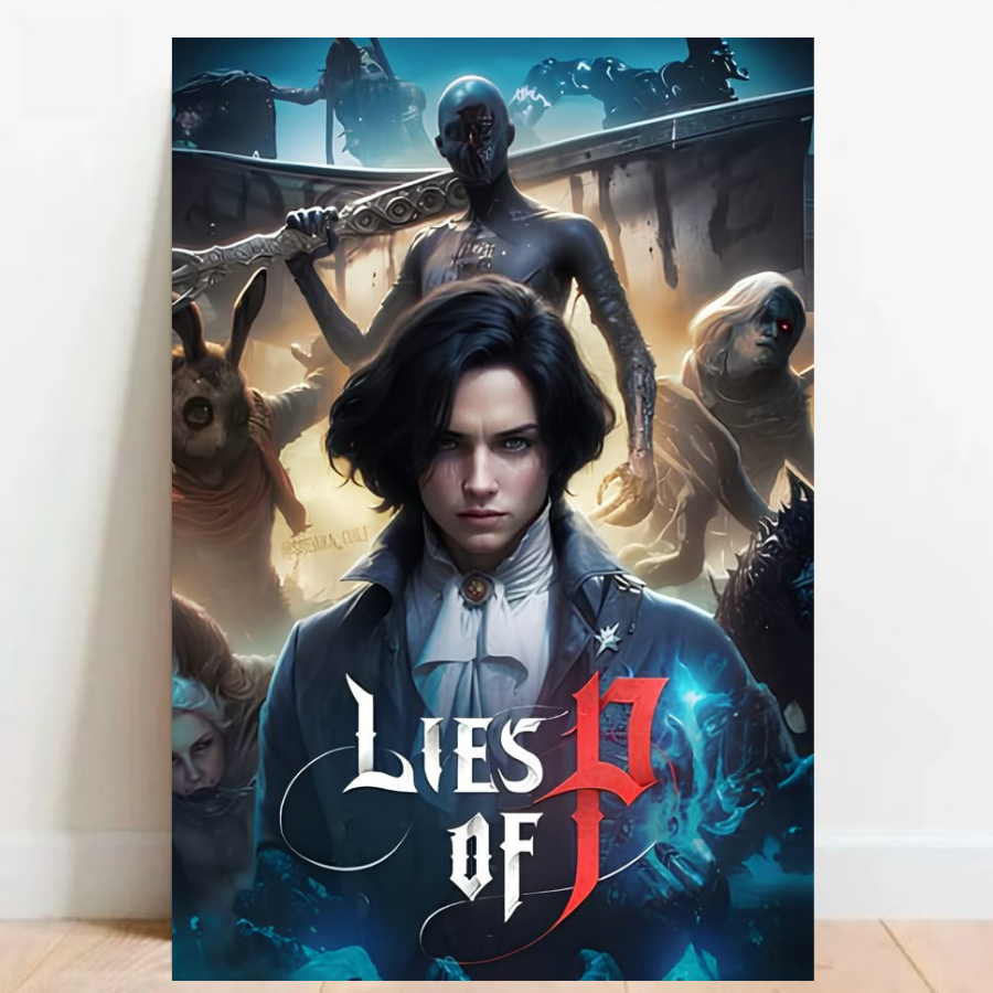 Quadro Placa decorativa Geek Gamer Lies of P RPG de ação video games Arte Poster A2 09
