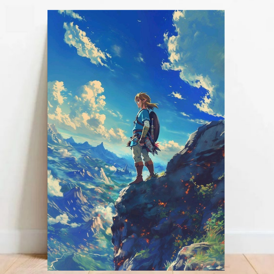 Quadro Placa decorativa Geek Gamer The Legend of Zelda nintendo video games Arte Poster A2 016